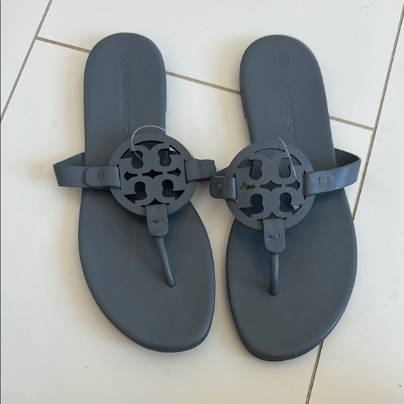 Tory Burch Miller Soft Women's Leather Memory Foam Slide Thong Sandals 10 - Picture 4 of 8